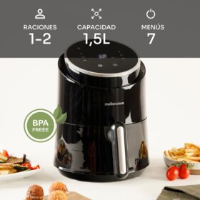 Fritadeira de Ar Mellerware CRUNCHY! Capacidade 1.5L Preto-2