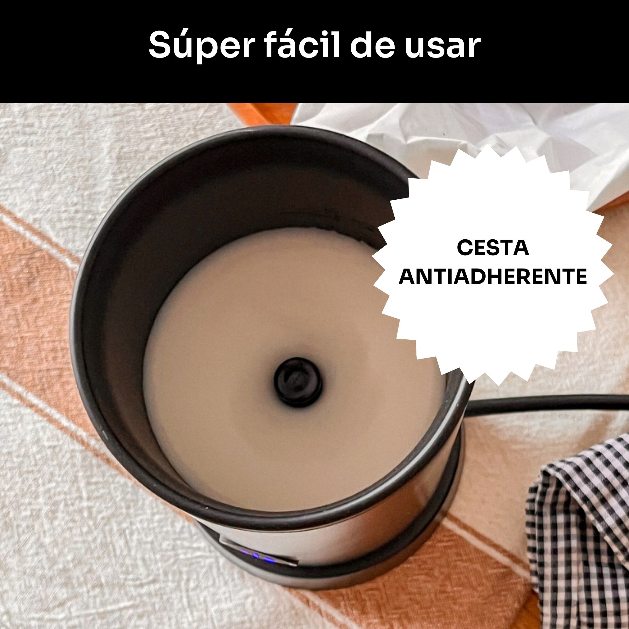 Espumador de Leite Mellerware FROTHY! White Branco-5
