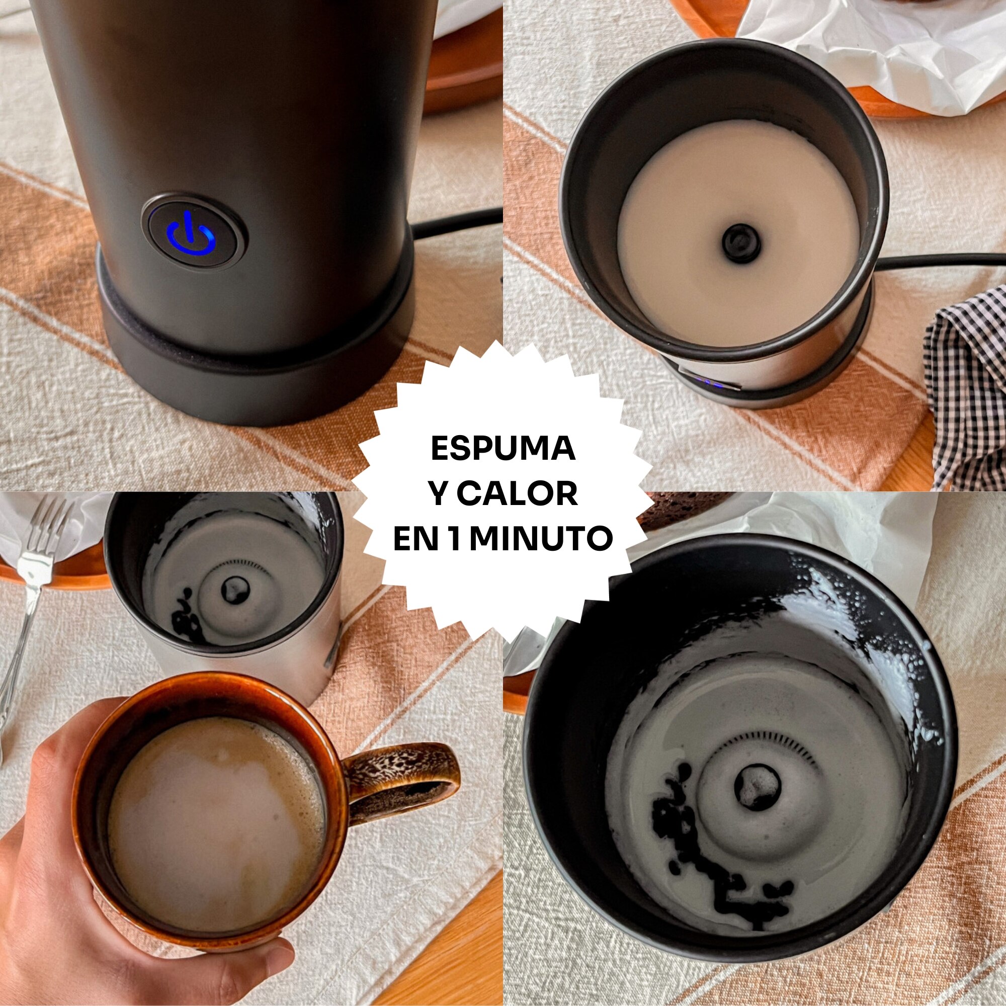 Espumador de Leite Mellerware FROTHY! White Branco-6