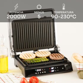 Grelhador de Placas Mellerware Hotty Digital - Placas Amovíveis Preto-2