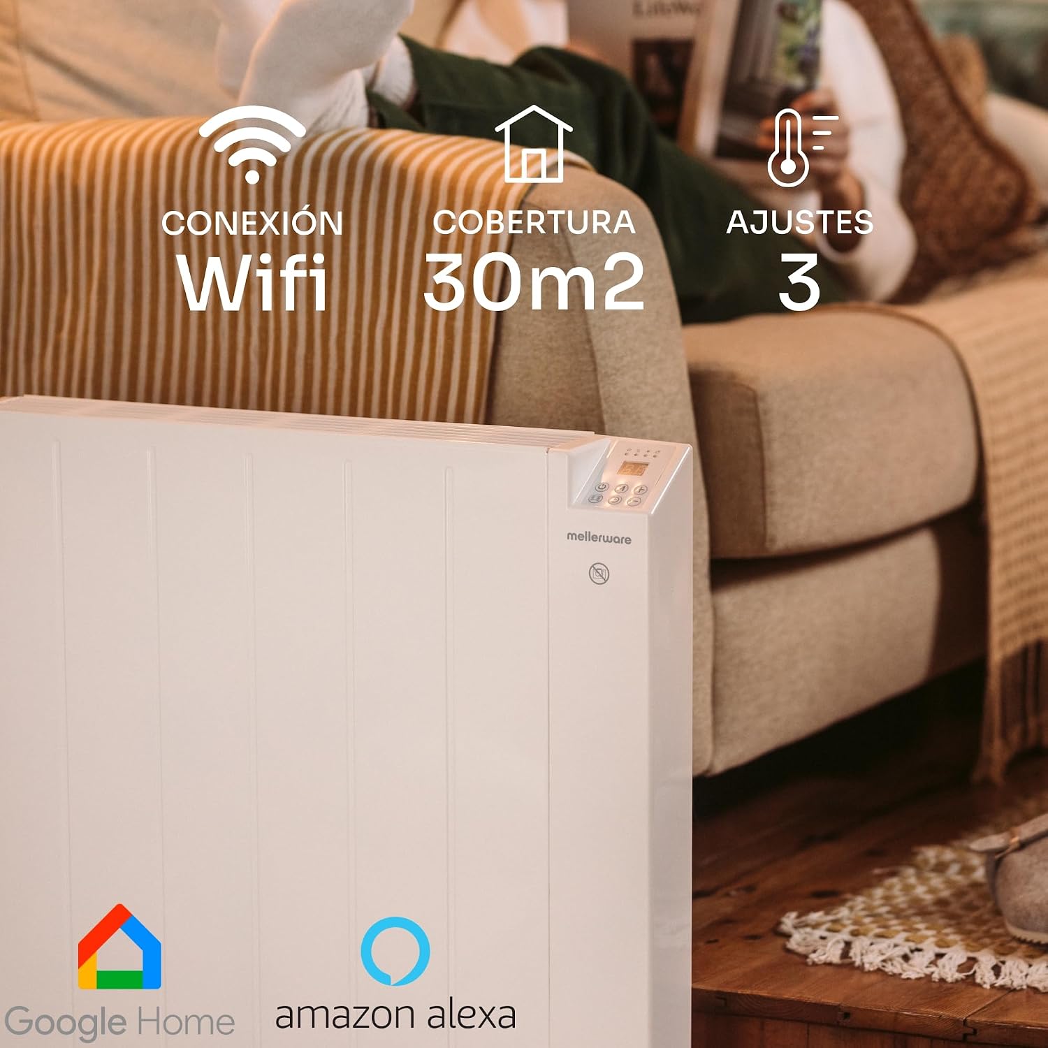 Radiador Mellerware Comfy Large wifi Branco-2