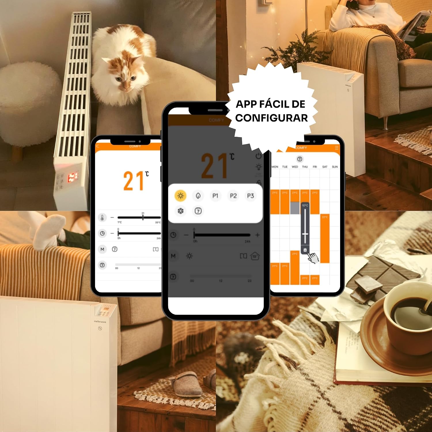 Radiador Mellerware Comfy Large wifi Branco-6