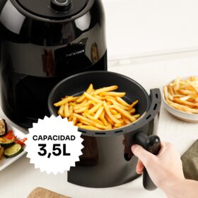 Fritadeira de Ar Mellerware CRUNCHY Medium Black Capacidade 3.5L Preto-3