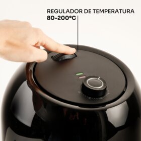 Fritadeira de Ar Mellerware CRUNCHY Medium Black Capacidade 3.5L Preto-4