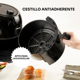 Fritadeira de Ar Mellerware CRUNCHY Medium Black Capacidade 3.5L Preto-5