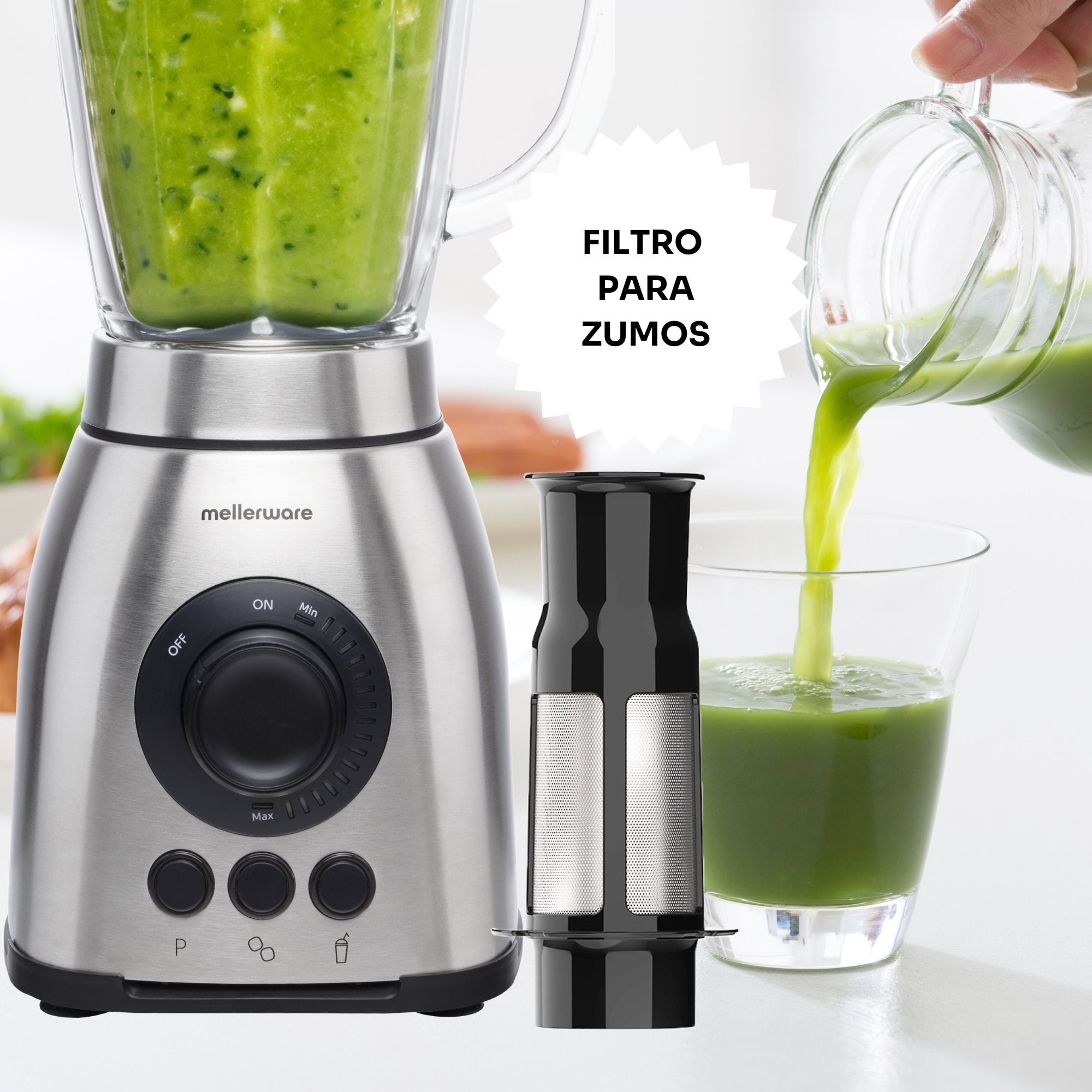 Liquidificador Mellerware Mixy Plus 2000W Preto-3