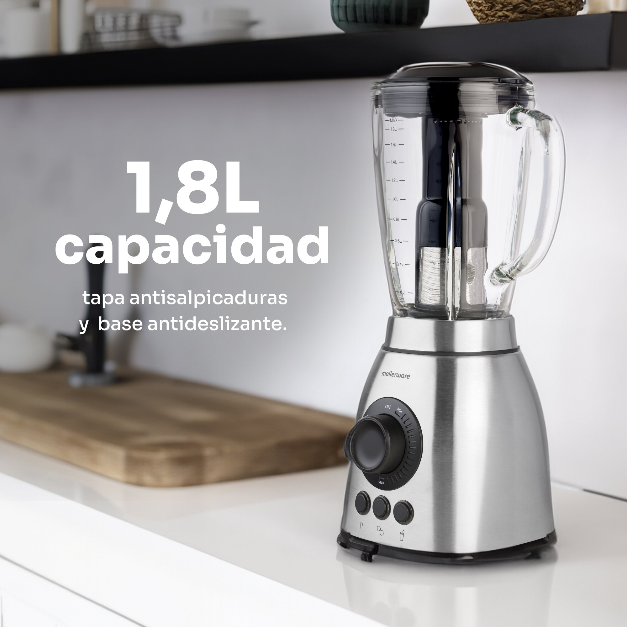 Liquidificador Mellerware Mixy Plus 2000W Preto-4