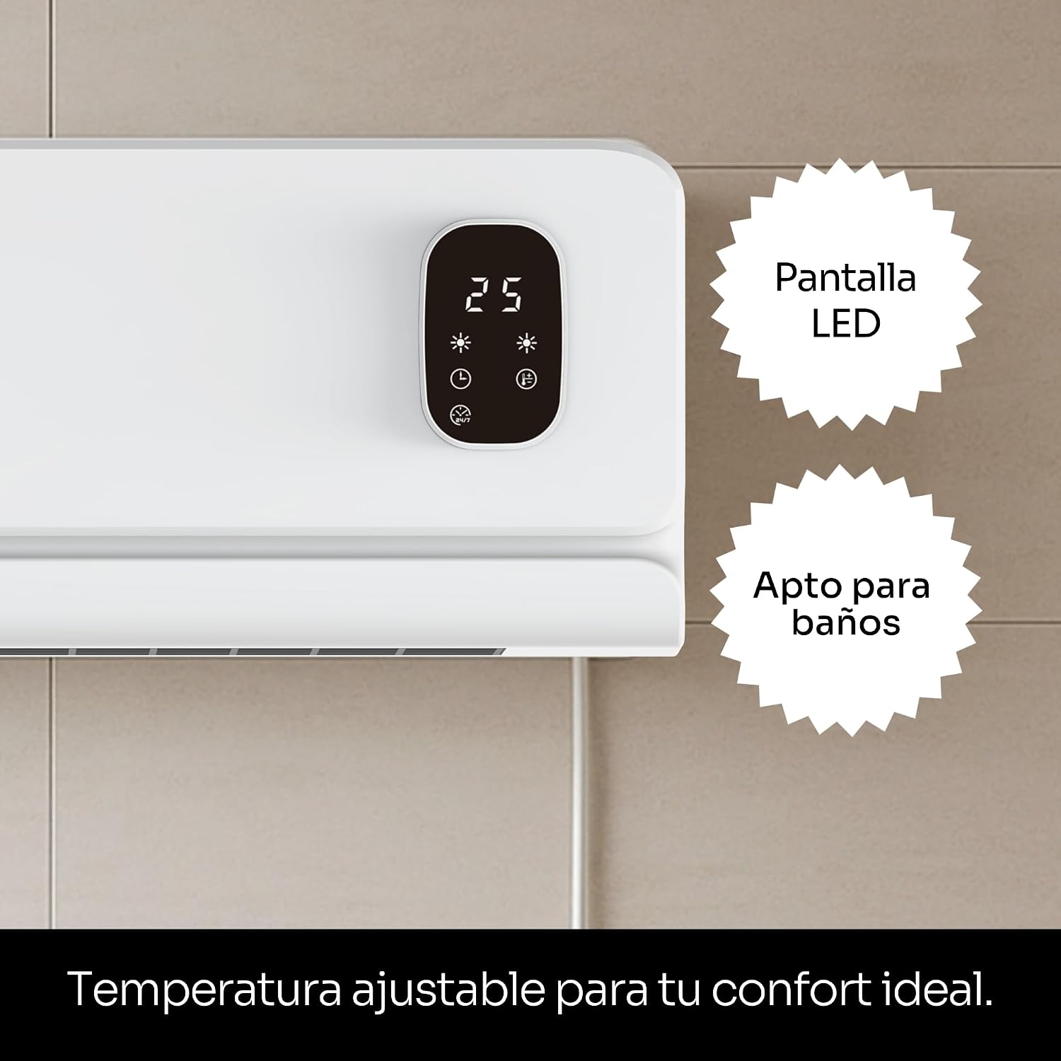 Aquecedor de Parede Mellerware Homy Wall Branco-5