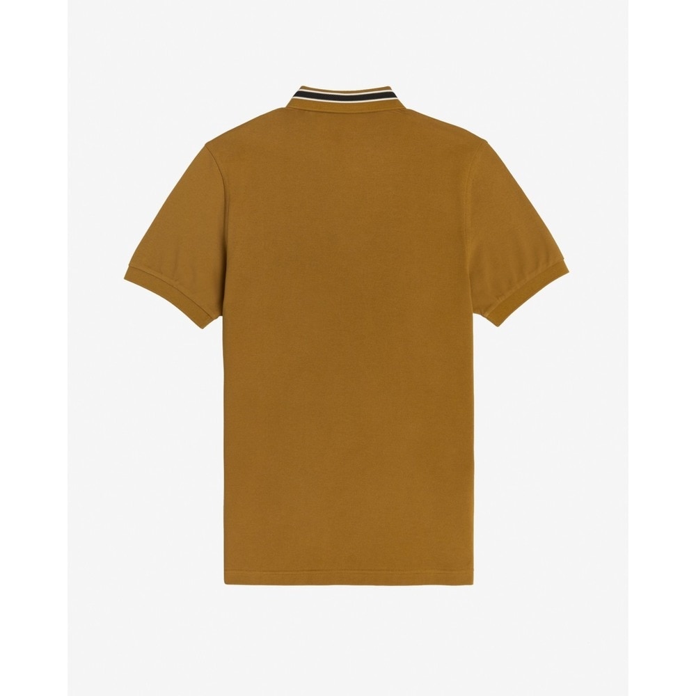 Polo com risca nos colarinhos Camel-2