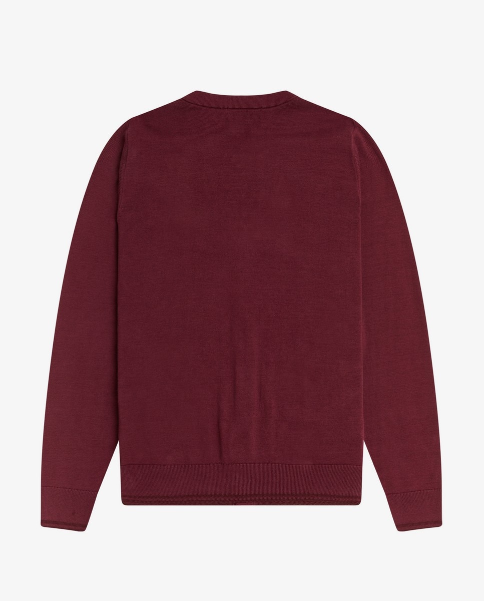 Cardigan estilo clássico Bordeaux-4