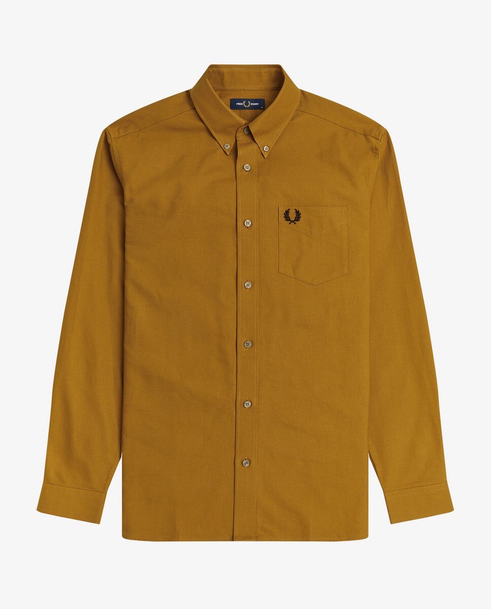 Camisa com bolso Oxford Camel-2