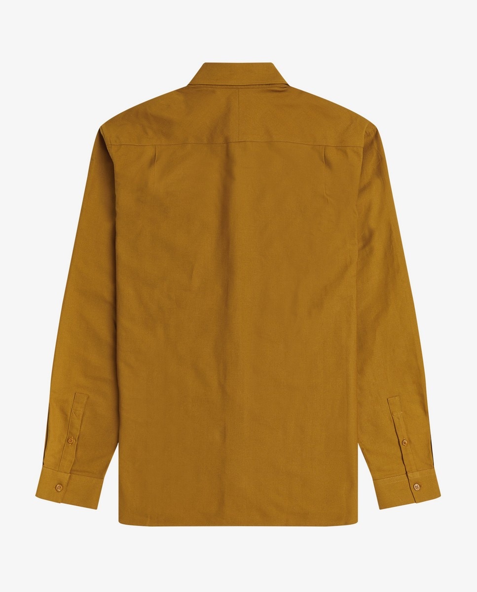 Camisa com bolso Oxford Camel-6