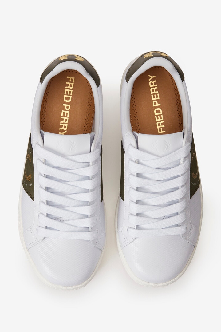 Sapatilha com branding desportivo Fred Perry Branco-2
