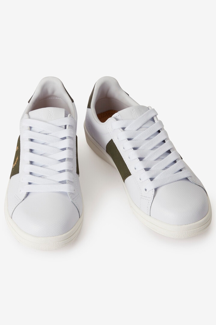 Sapatilha com branding desportivo Fred Perry Branco-3