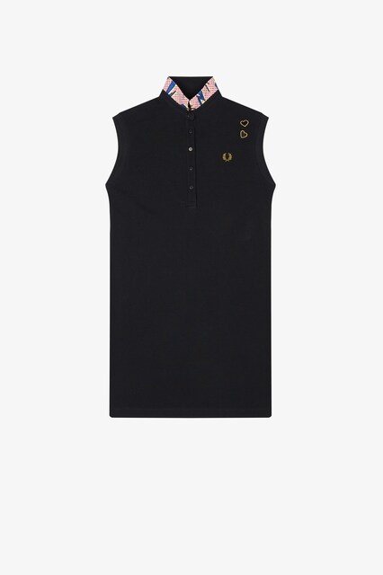 Imagem 0 de Vestido em piqué com gola estampada