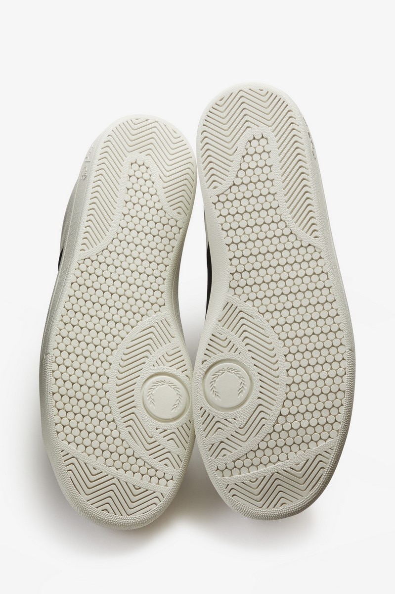 Sapatilha em pele polida Fred Perry Branco-4