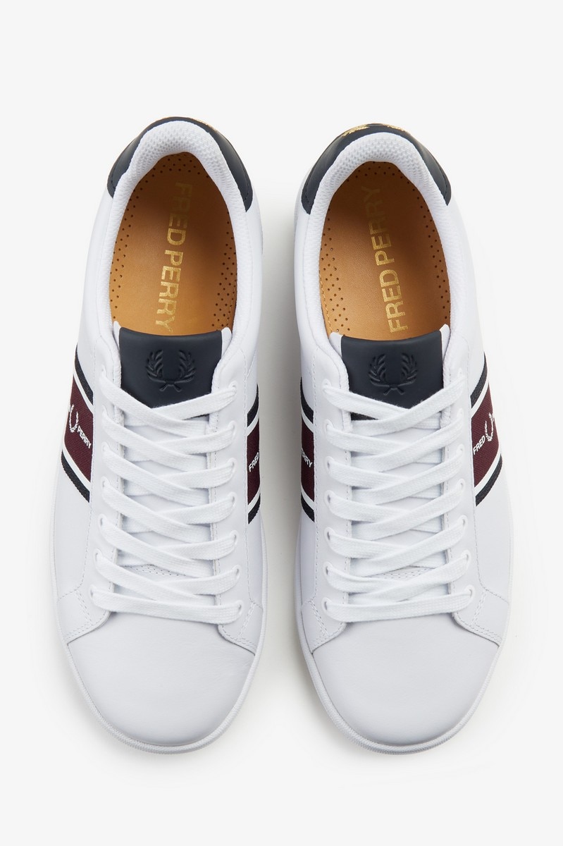 Sapatilha em pele Fred Perry Branco-2