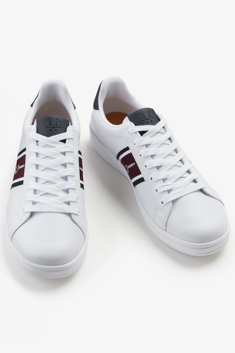 Sapatilha em pele Fred Perry Branco-3