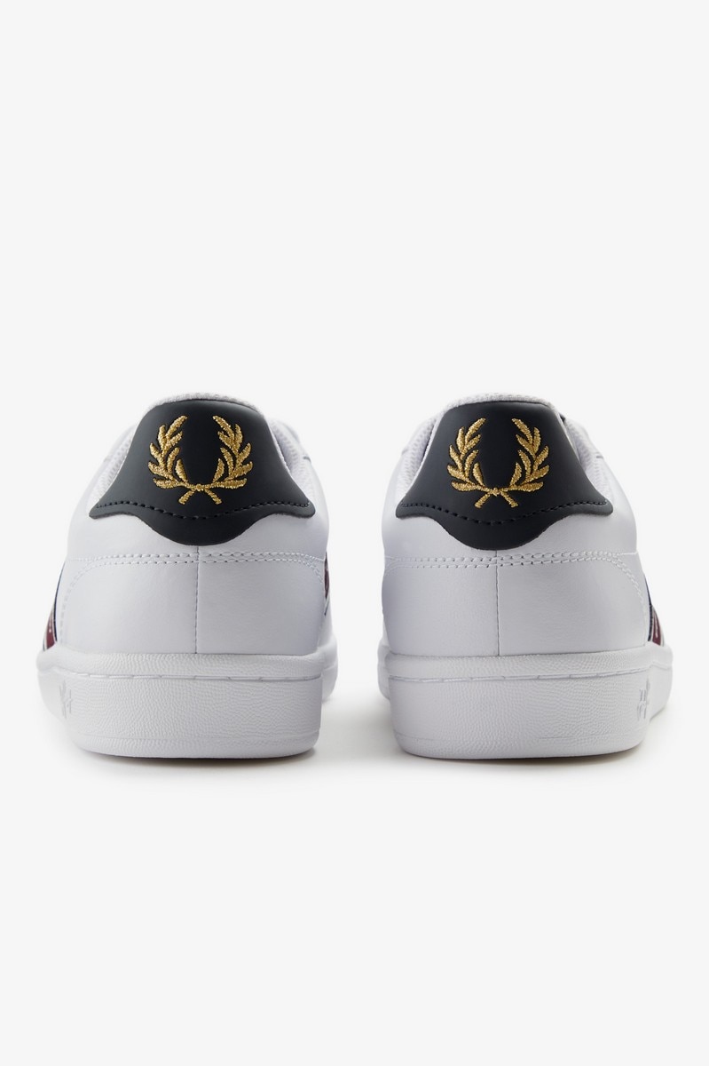 Sapatilha em pele Fred Perry Branco-5