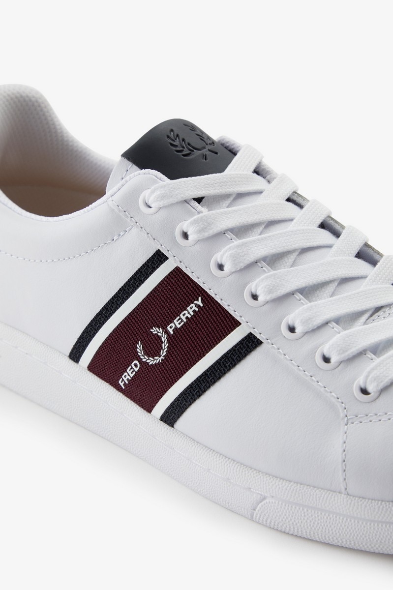 Sapatilha em pele Fred Perry Branco-6