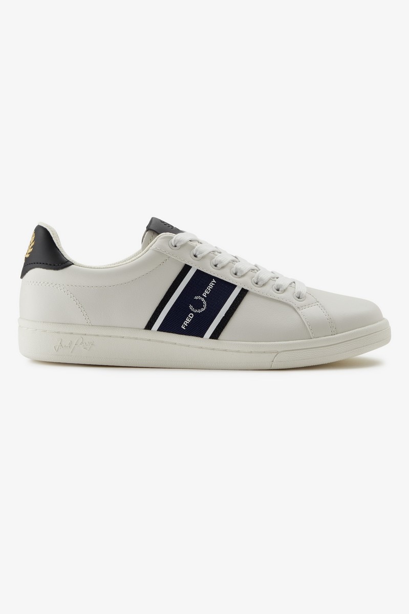 Sapatilha em pele Fred Perry Bege-1