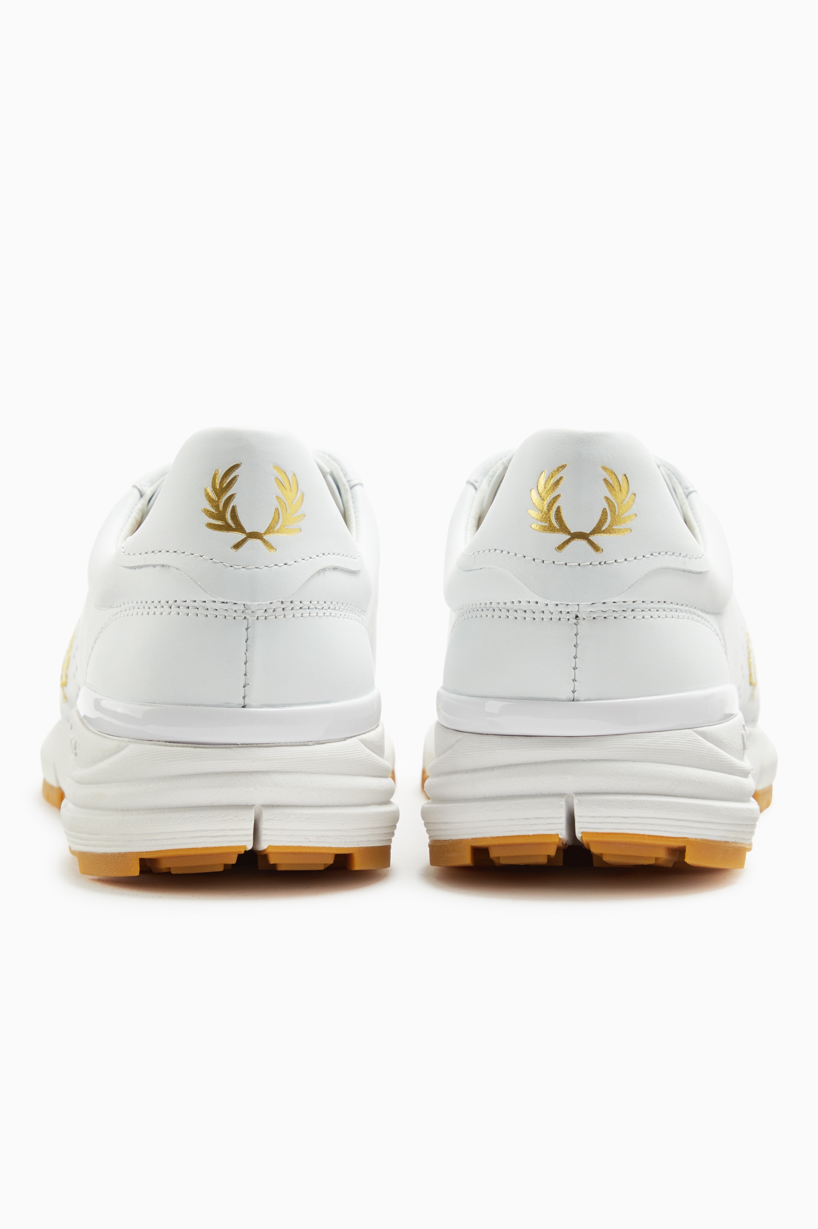 Sapatilha em pele macia Fred Perry Branco-5