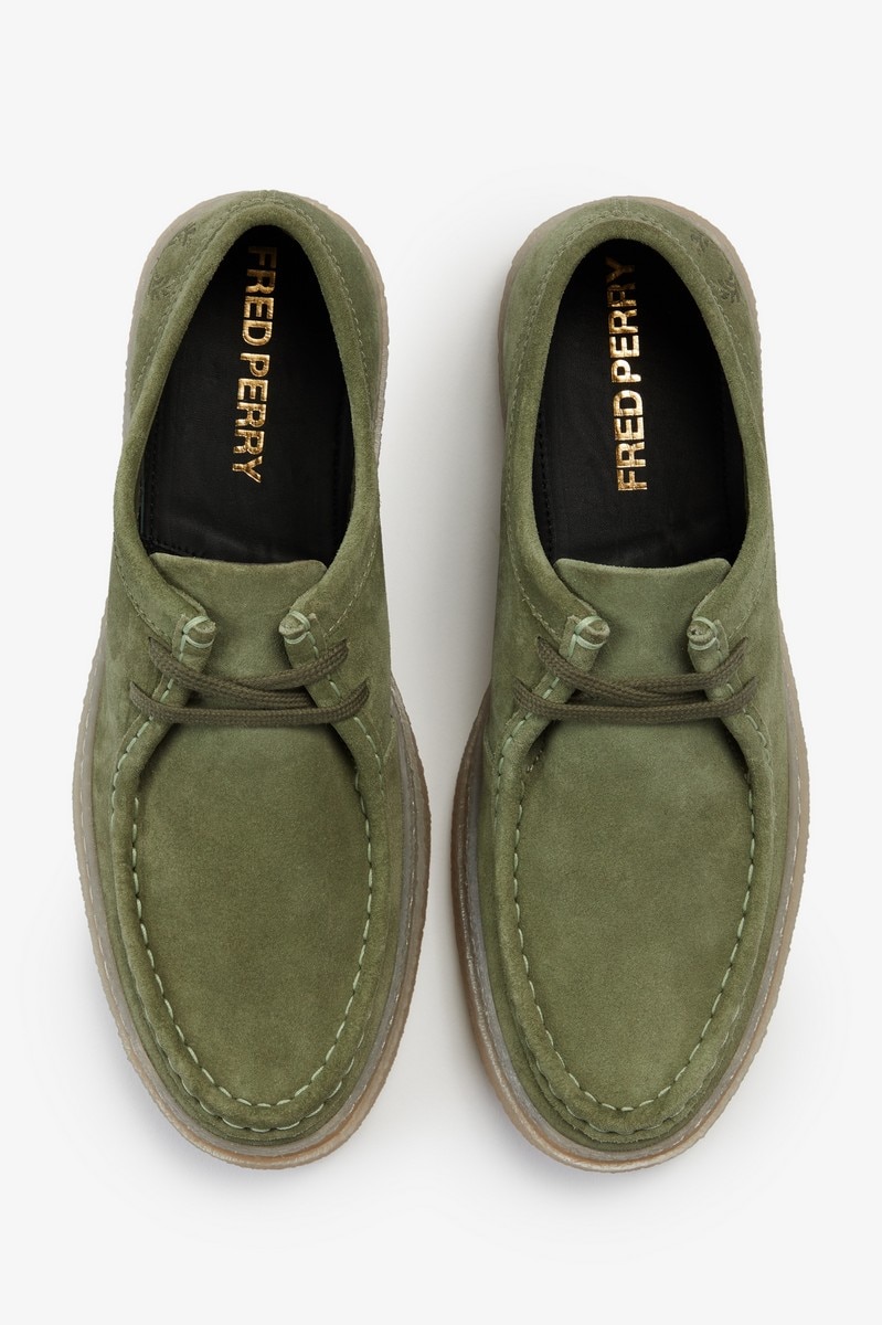Sapato 'Low Dawson' em camurça Fred Perry Verde-2