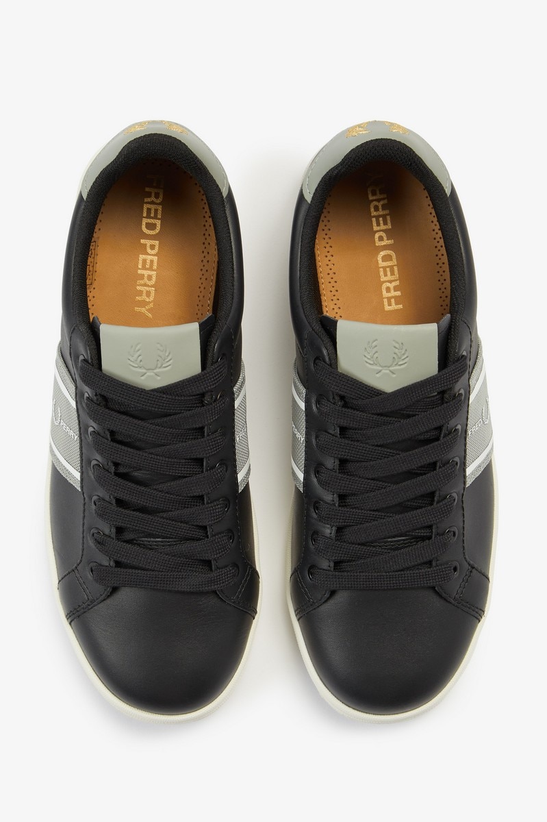Sapatilhas 'Graphic Branded Mesh' Fred Perry Preto-2