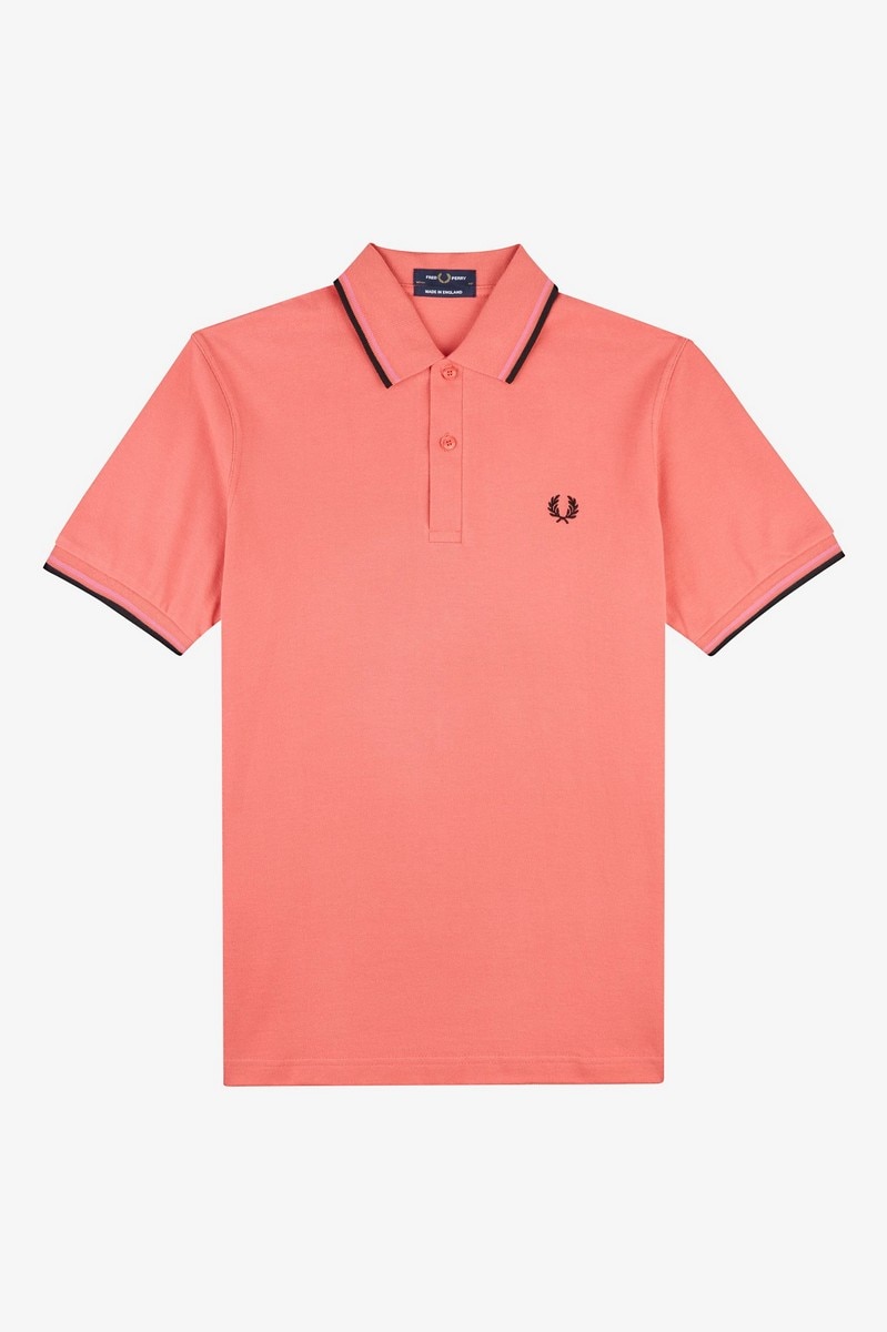 Polo original 'Twin Tipped Fred Perry Shirt' Coral-1