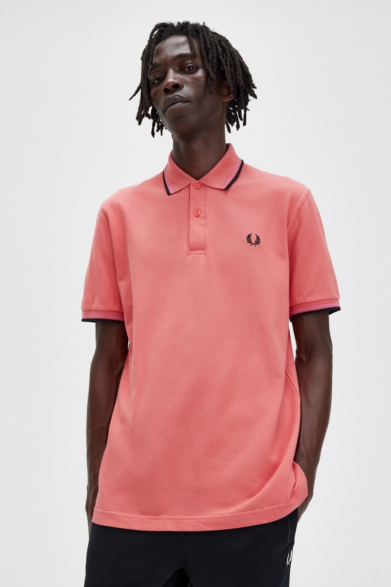 Polo original 'Twin Tipped Fred Perry Shirt' Coral-3