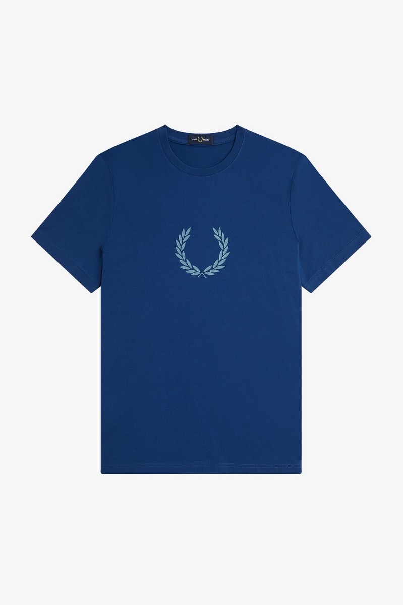 T-Shirt gráfica 'Laurel Wreath' Azul-índigo-1