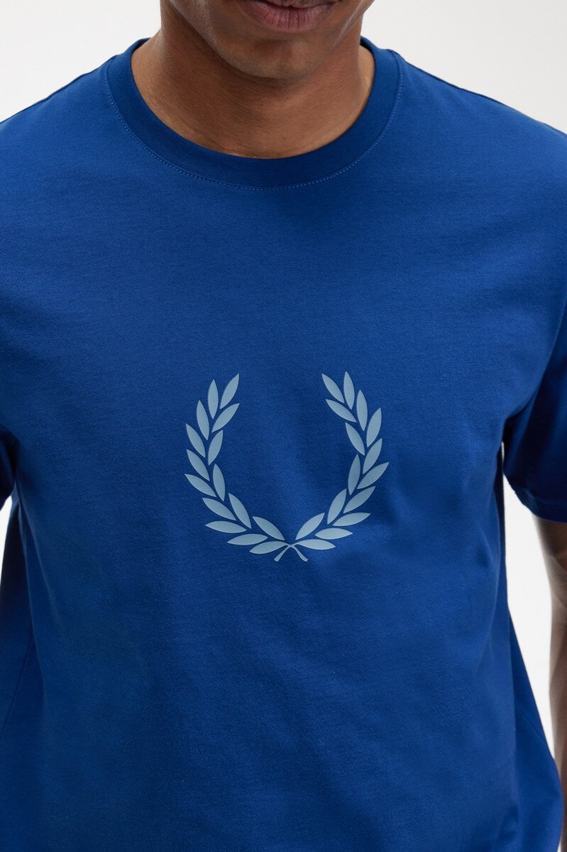T-Shirt gráfica 'Laurel Wreath' Azul-índigo-3