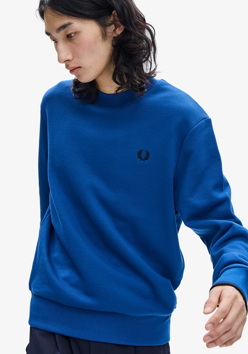 Sweatshirt gola redonda Azul-índigo-3