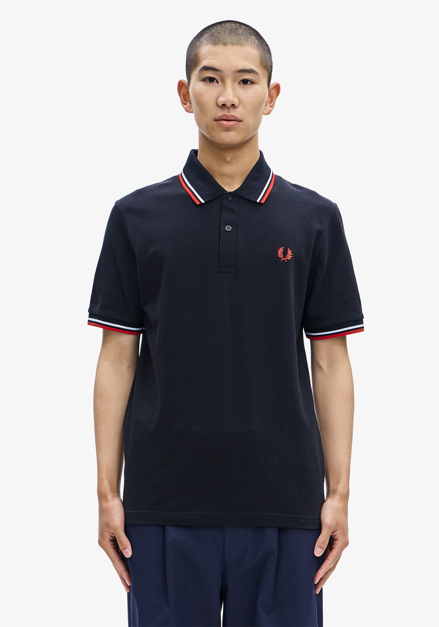 Polo original 'Twin Tipped Fred Perry Shirt' Preto-1