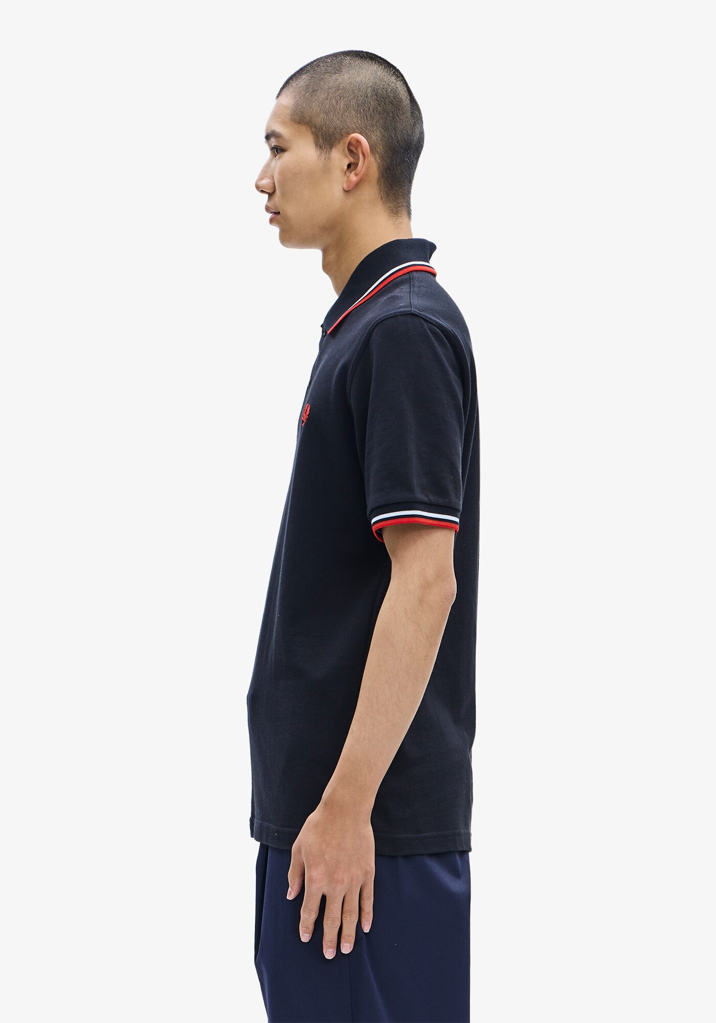 Polo original 'Twin Tipped Fred Perry Shirt' Preto-2