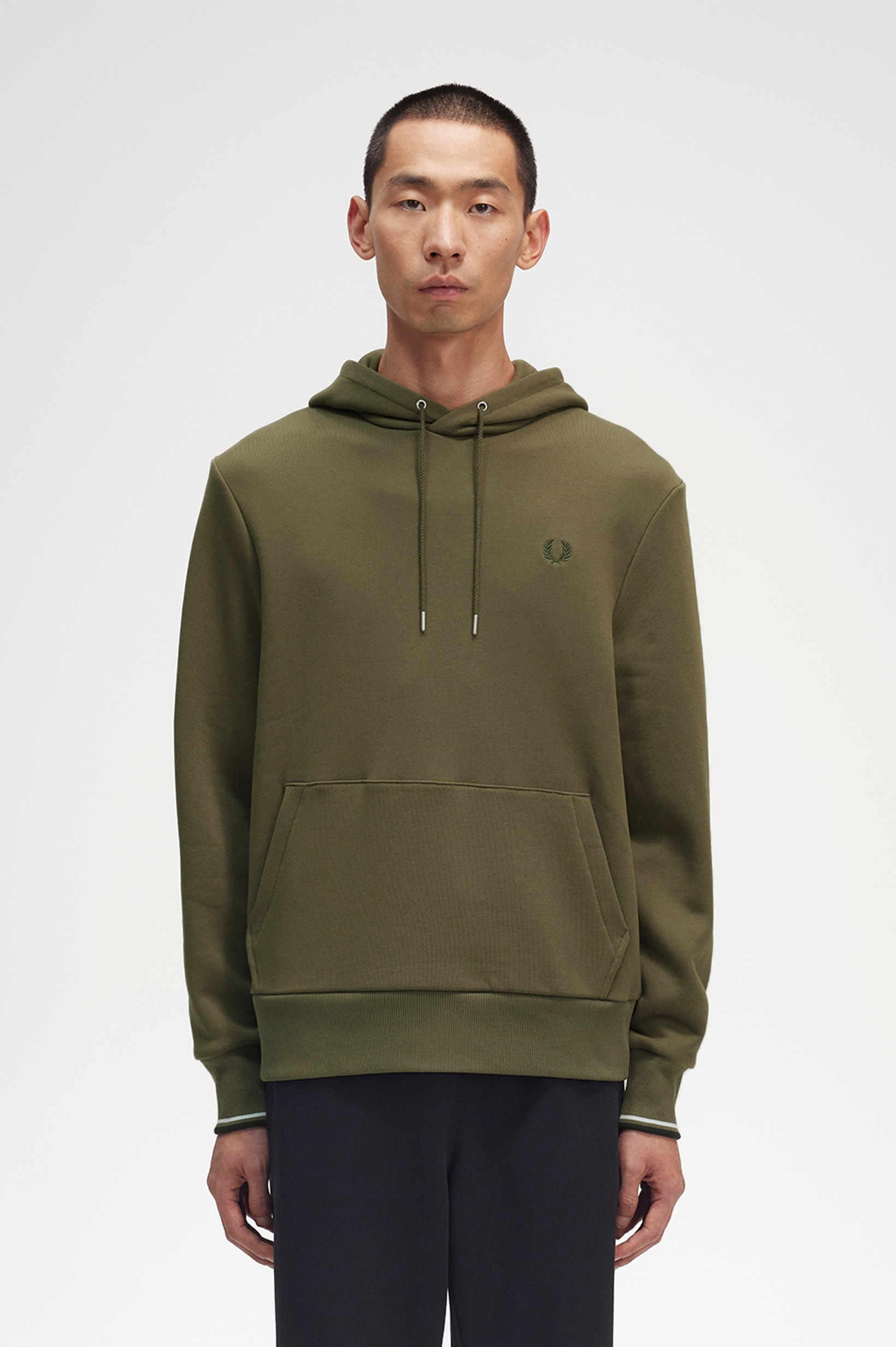 Sweatshirt com capuz Verde-militar-1
