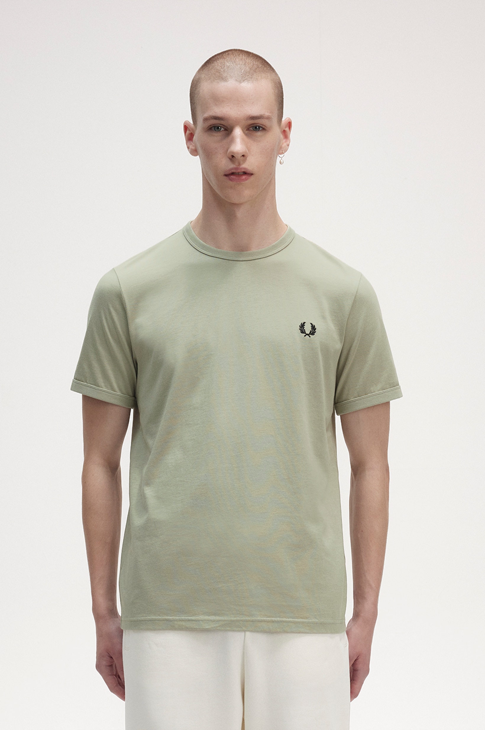 T-Shirt 'Ringer' Verde-claro-1