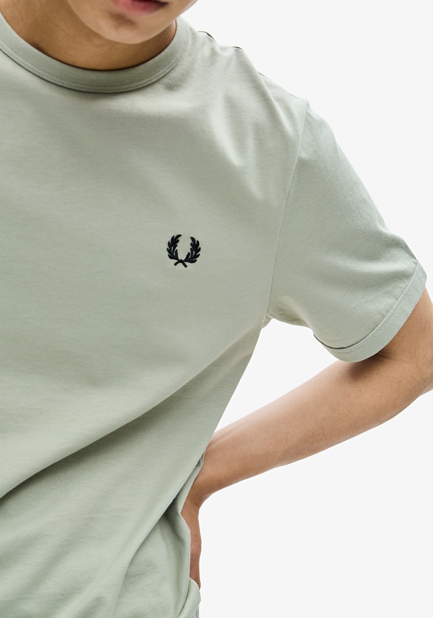 T-Shirt 'Ringer' Verde-claro-3