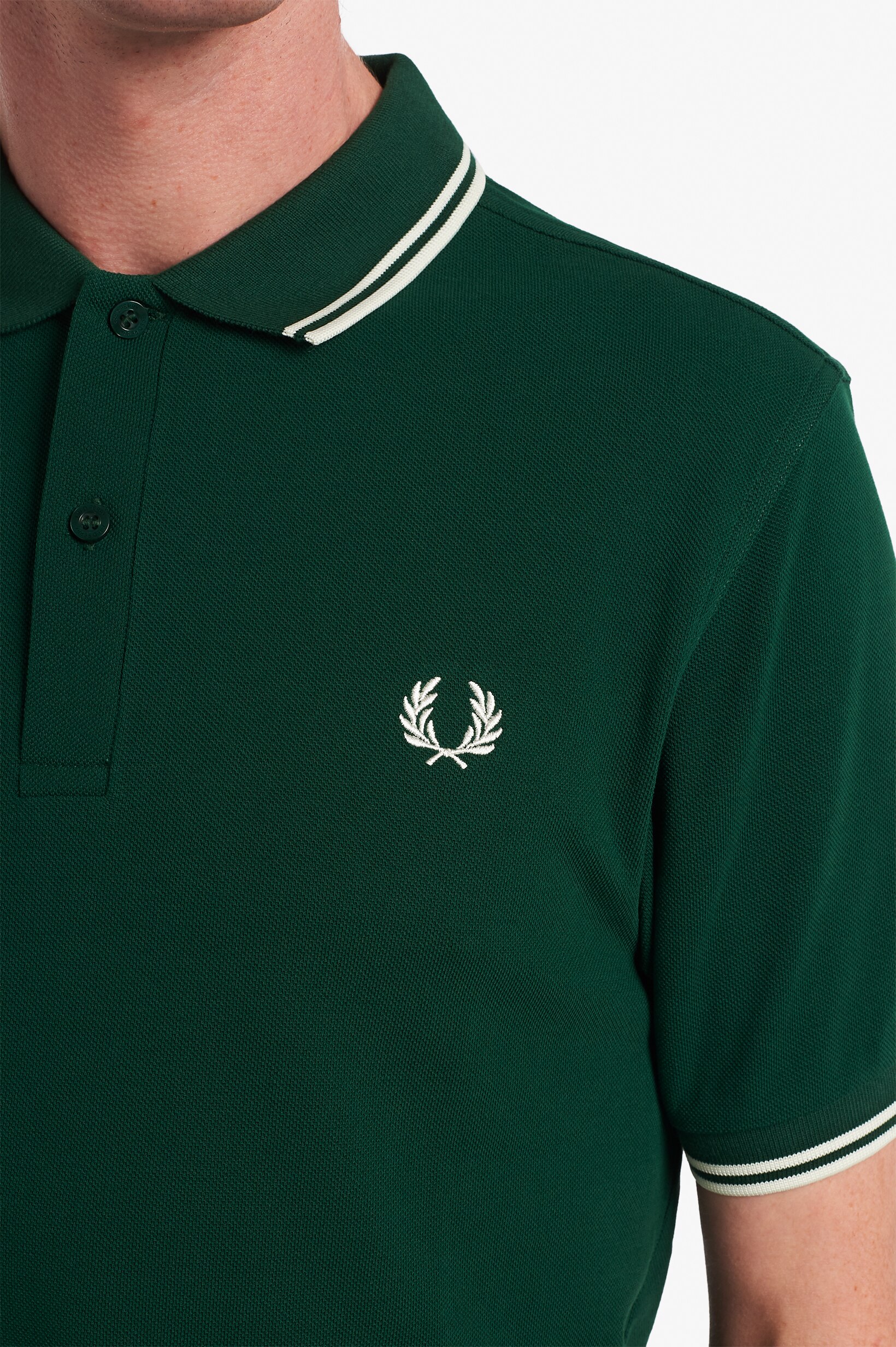 Polo original  'Twin Tipped Fred Perry Shirt' Verde-3