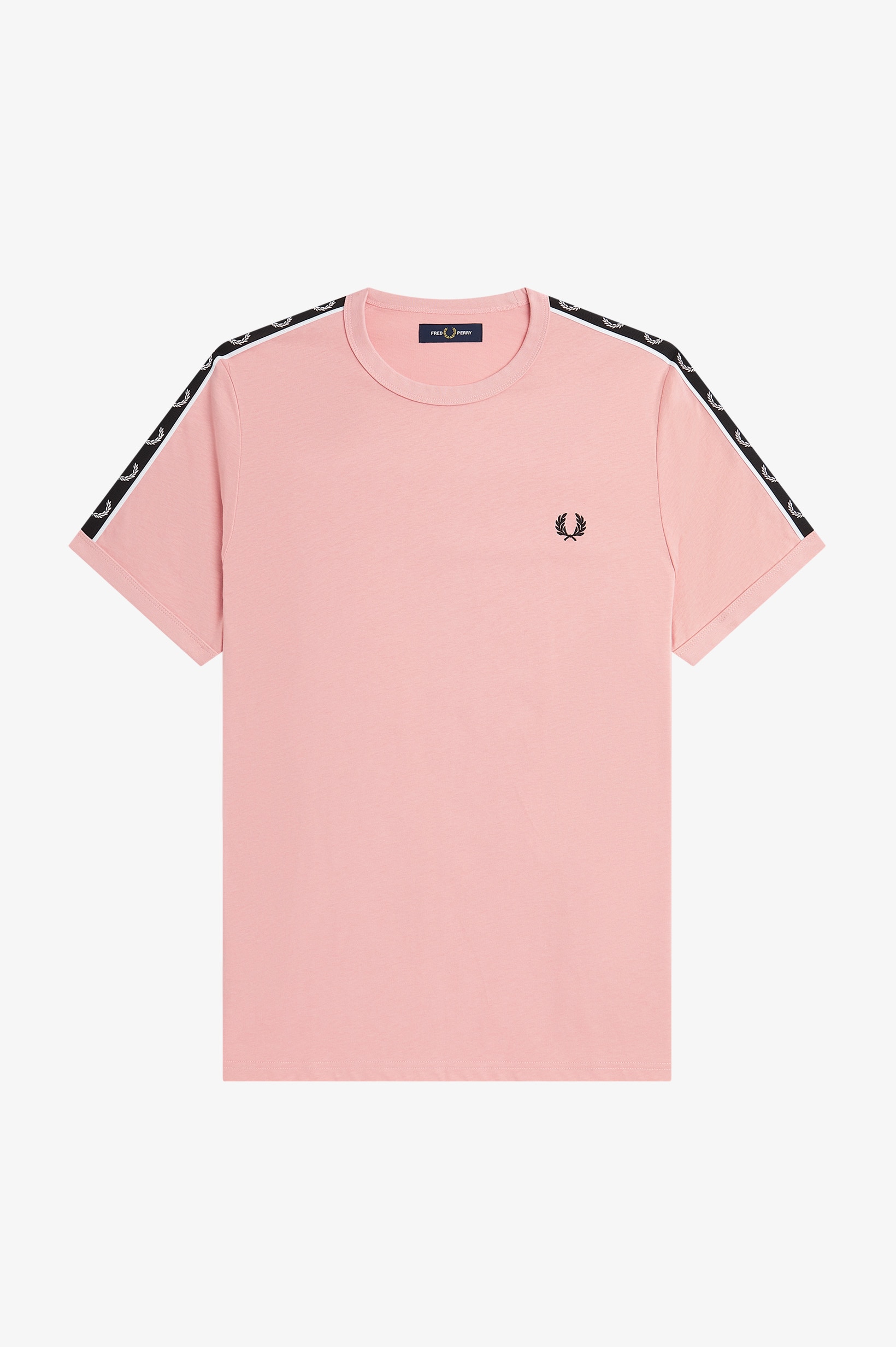 T-Shirt 'Contrast Tape Ringer' Rosa-1