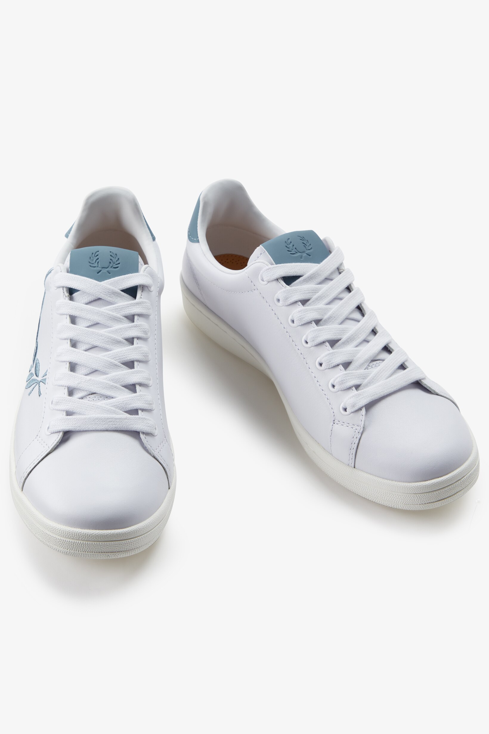 Sapatilha unisexo 'B721' em pele Fred Perry Branco-3