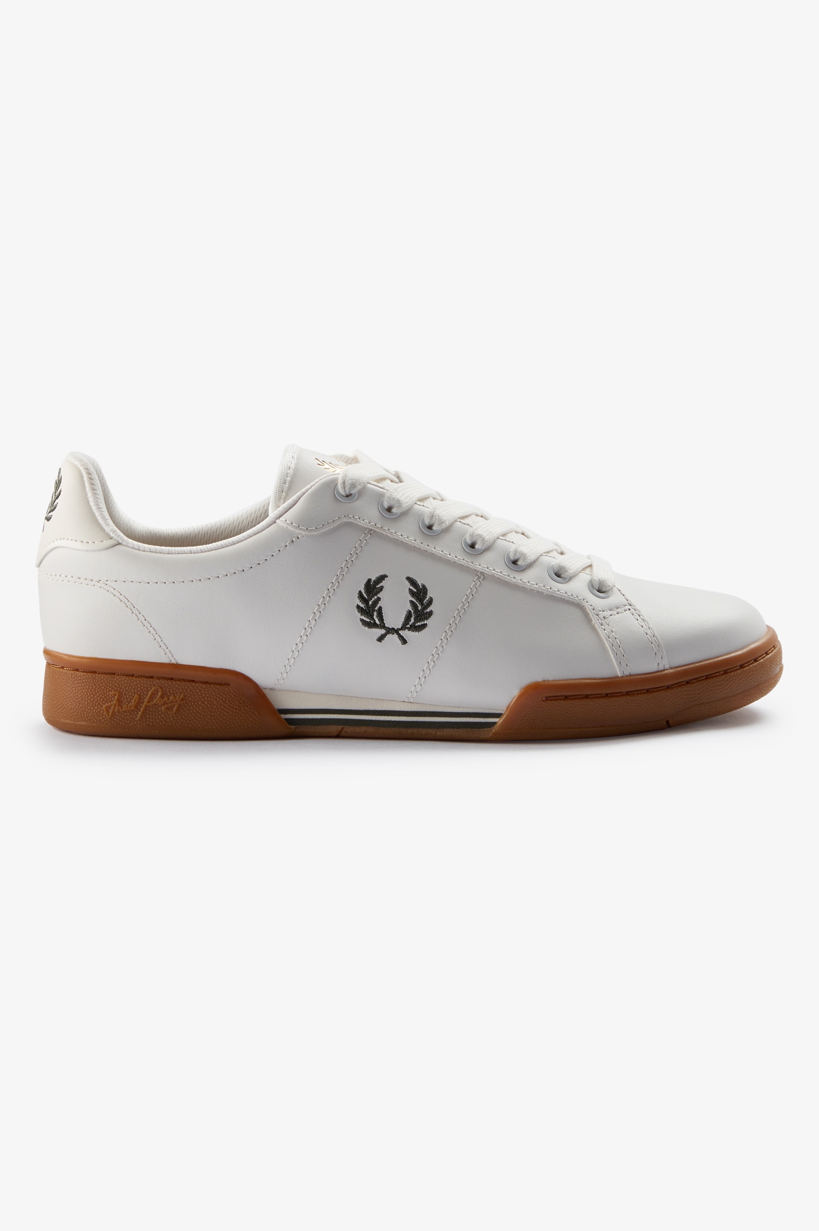 Sapatilhas 'B722' em pele Fred Perry Bege-1