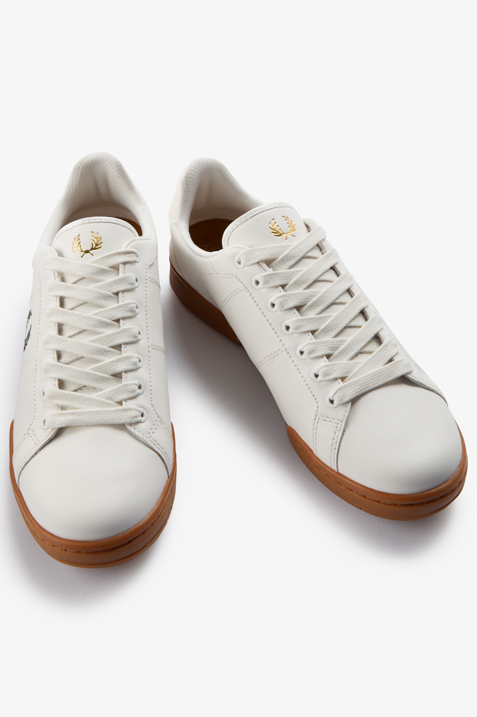 Sapatilhas 'B722' em pele Fred Perry Bege-3