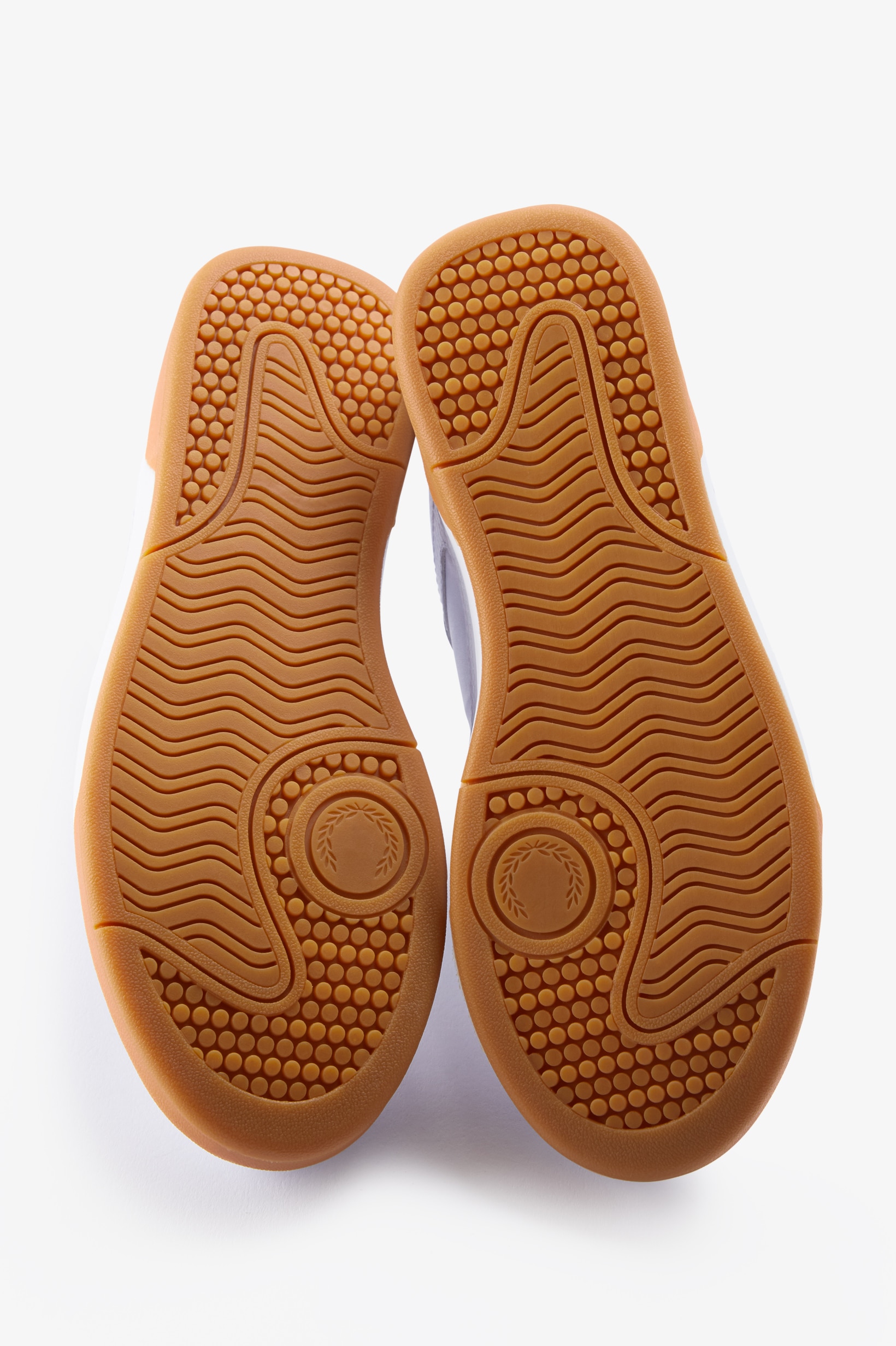 Sapatilhas Unisexo 'B300' em pele texturizada Fred Perry Branco-4
