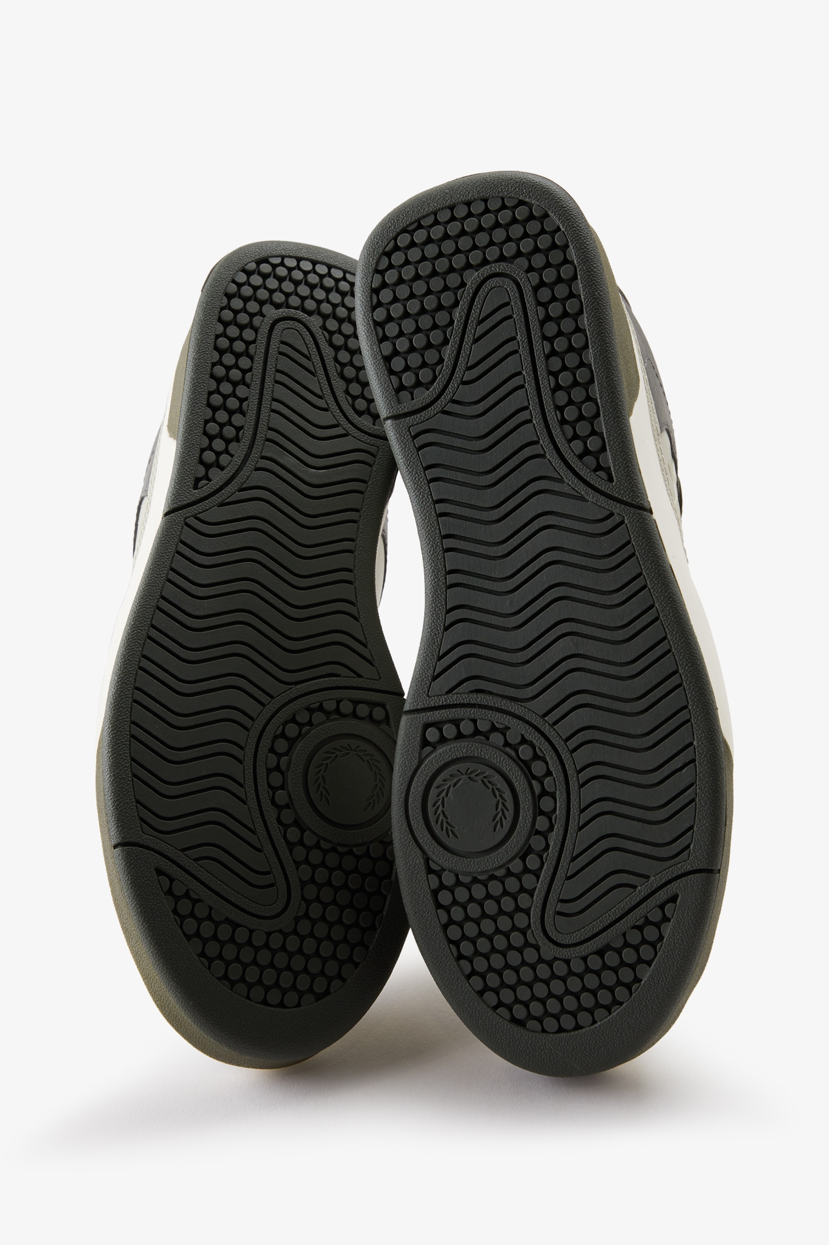 Sapatilhas Unisexo 'B300' em pele texturizada Fred Perry Verde-3