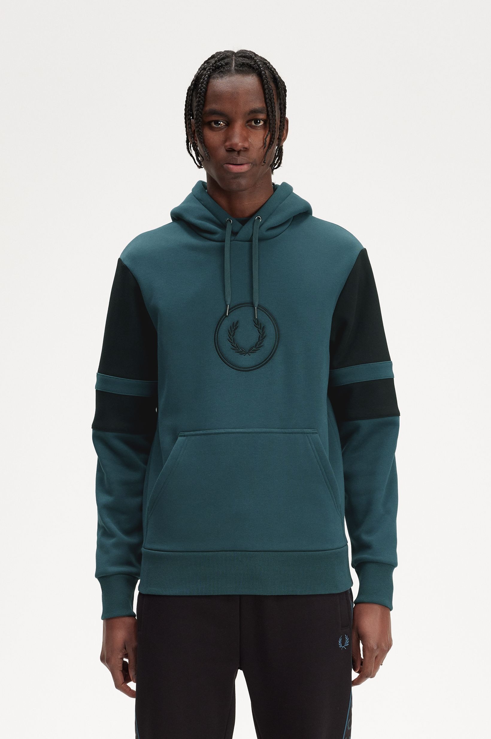 Sweatshirt com capuz Fred Perry 'Colour Block' Azul-1
