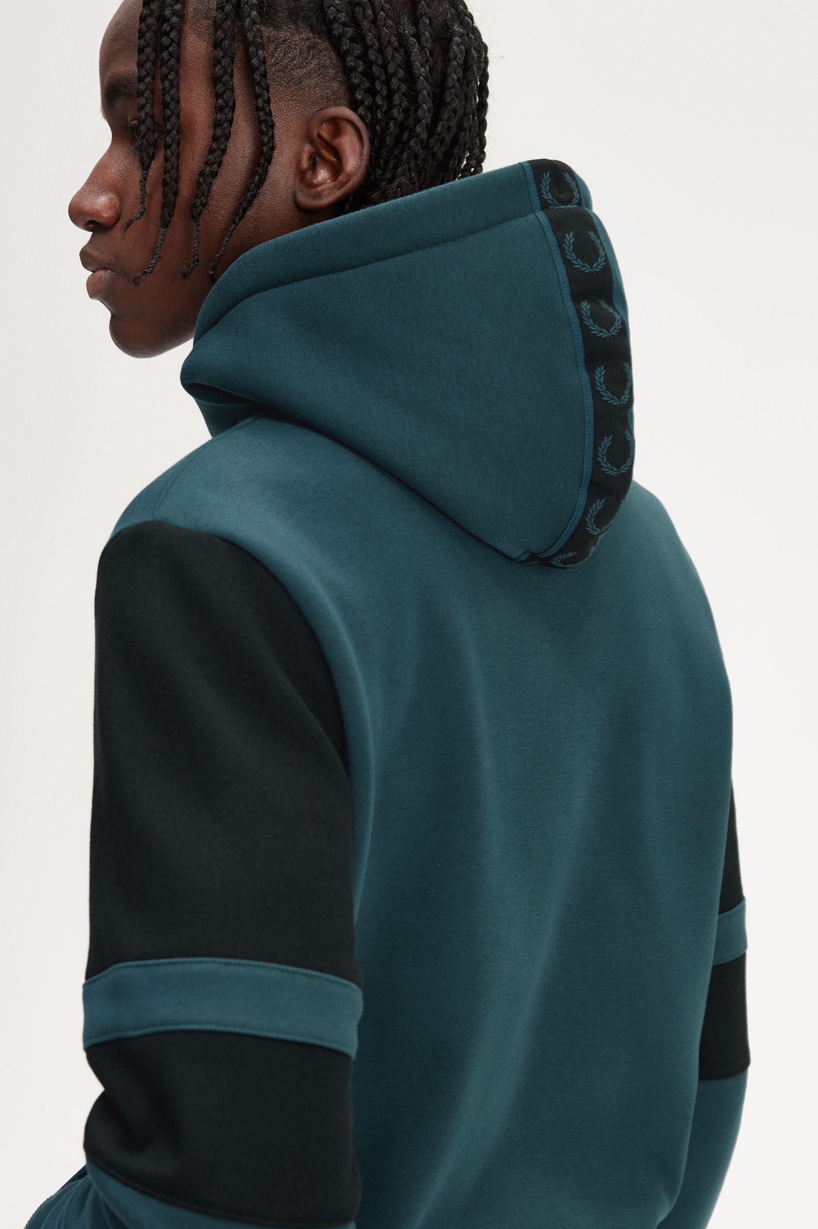 Sweatshirt com capuz Fred Perry 'Colour Block' Azul-3