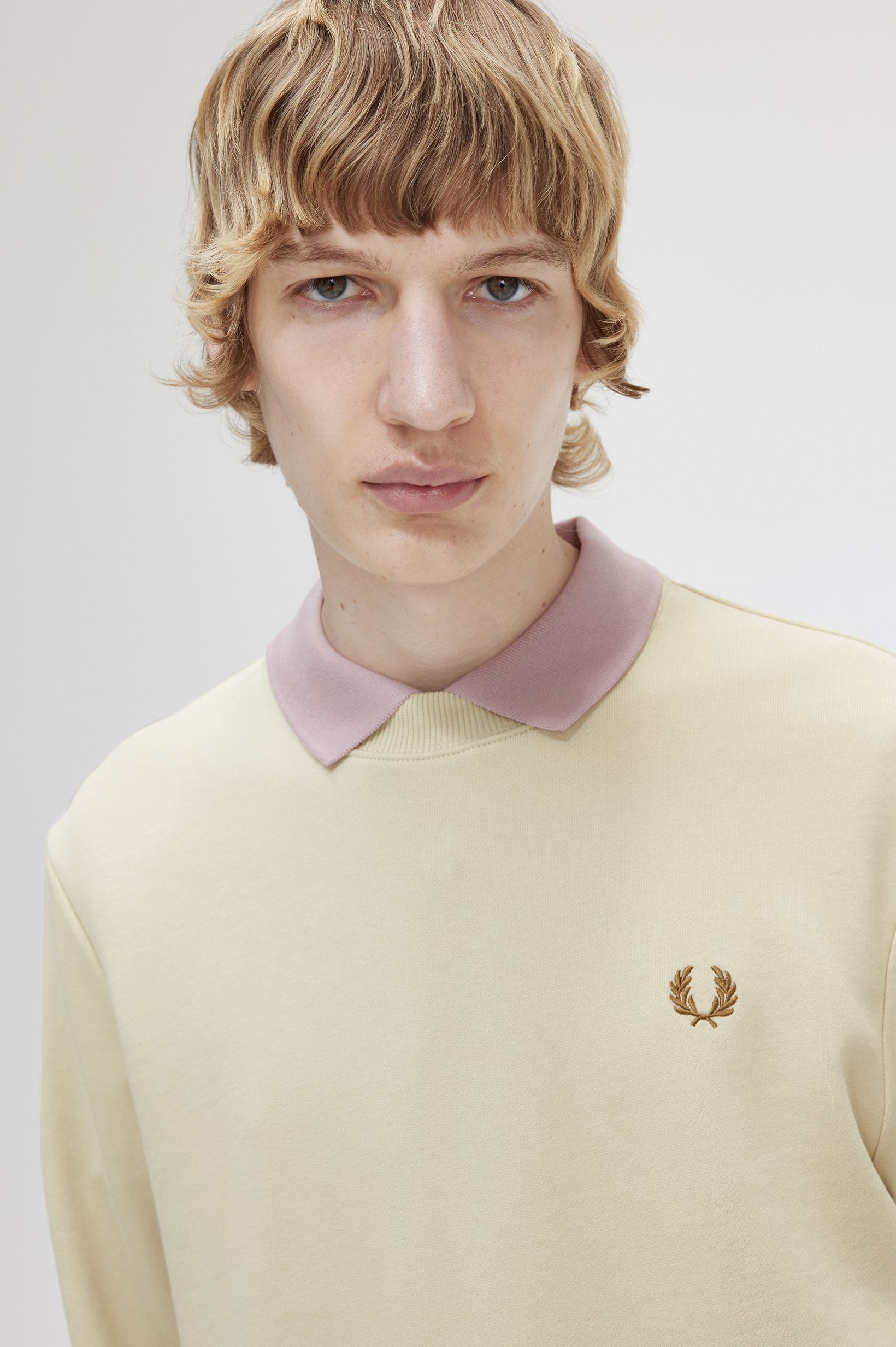 Sweatshirt gola redonda Creme-2