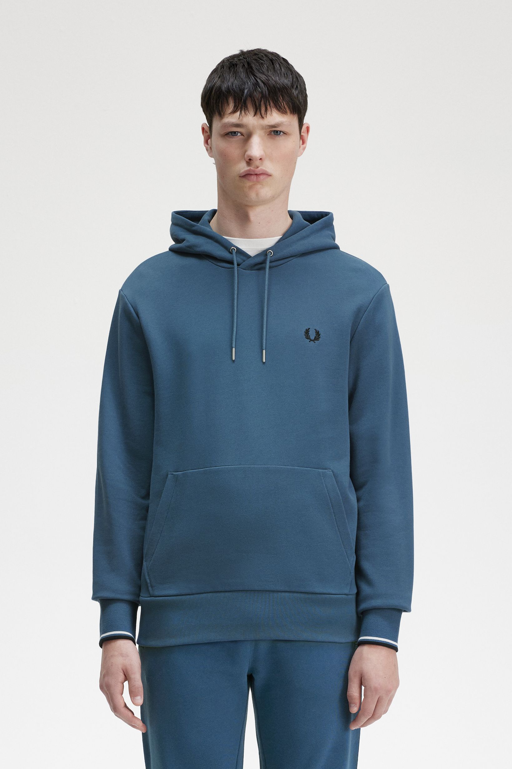 Sweatshirt com capuz Azul-1