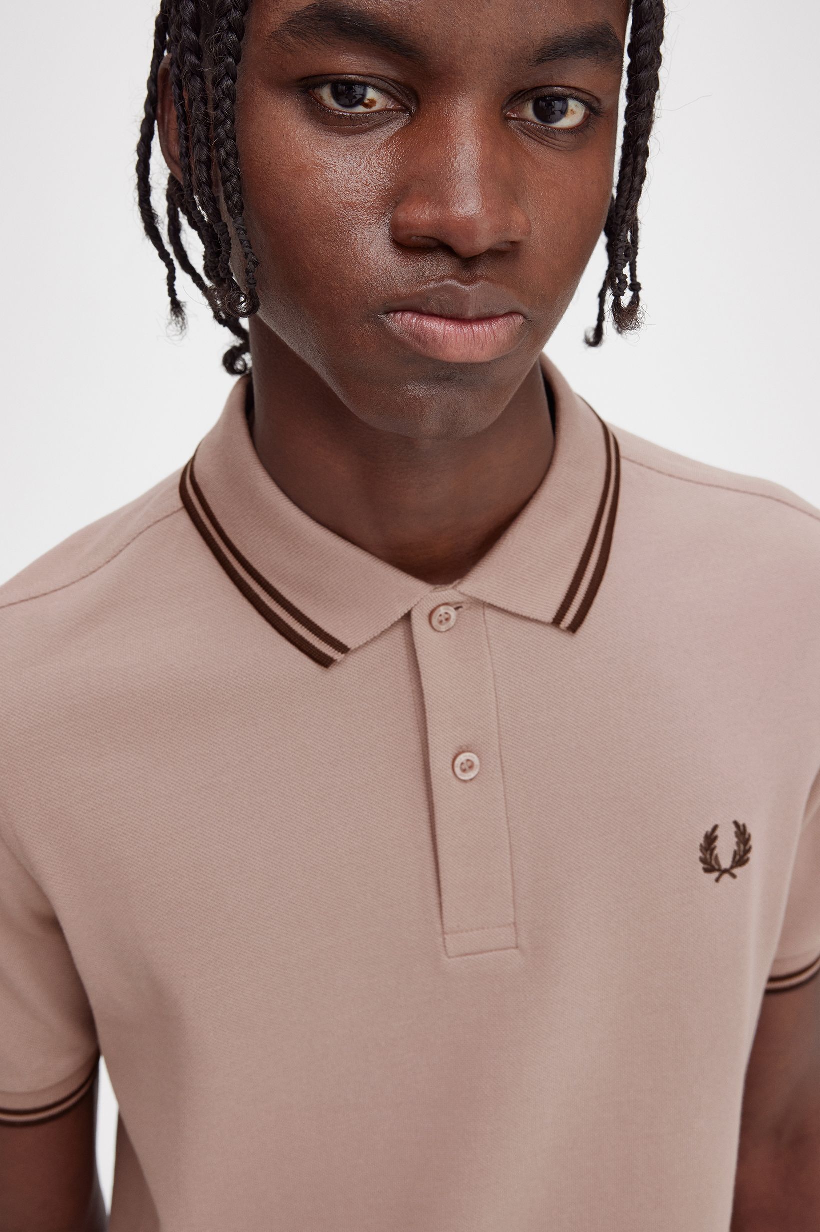 Polo original  'Twin Tipped Fred Perry Shirt' Rosa-2